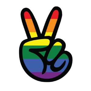 Rainbow Peace Symbol Svg | Lgbtq Hand Svg Vector File Lgbt Pride SVG