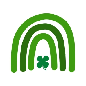 Rainbow Shamrock SVG, Clover Icon SVG Vector Files Shamrock SVG