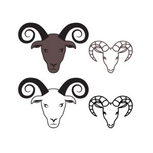 Ram Heads SVG File, Ram Head SVG Vector Bundle Wild & Jungle Animals SVG