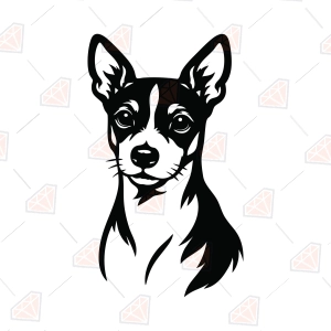 Rat Terrier SVG – Rat Terrier Head SVG