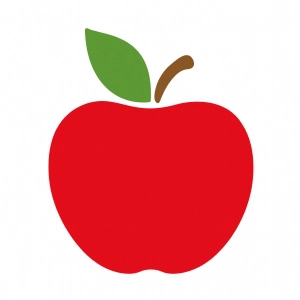 Red Apple SVG Files, Teacher SVG Vector Files Apple SVG