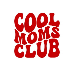 Red Cool Moms Club SVG, Mom Club Life SVG Wavy Design T-shirt SVG