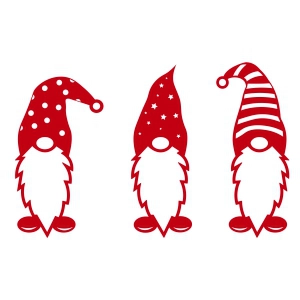 Red Gnomes SVG Bundle, Gnomes Clipart SVG Instant Download Christmas SVG