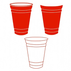 Red Party Cup Bundle SVG Cut Files Vector Objects