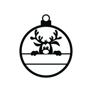 Reinder Ornament SVG, Christmas Laser Cutting Files Christmas Ornament SVG