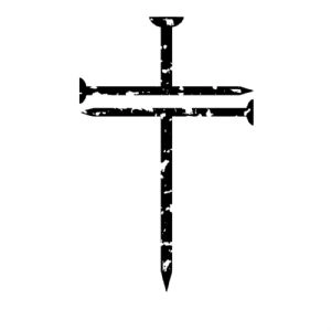 Grunge Nail Cross SVG Cut File, Nail Cross Instant Download Cross SVG