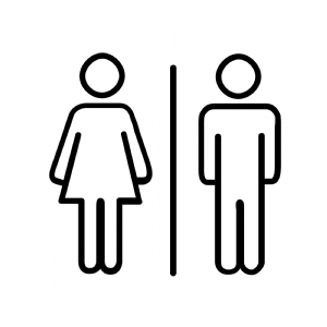 Restroom Sign SVG Cut File, Restroom WC Vector Files Symbols