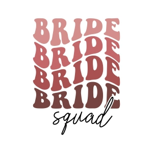 Retro Bride Squad SVG, Bride Team SVG Cut File Wedding SVG