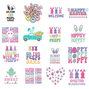 Retro Easter SVG Bundle, Easter Day SVG Cut Files Easter Day SVG