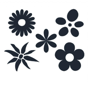 Retro Flowers SVG Bundle Drawings