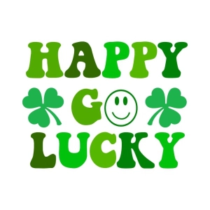 Happy Go Lucky SVG Cut Files, Retro St Patrick's Day SVG St Patrick's Day SVG