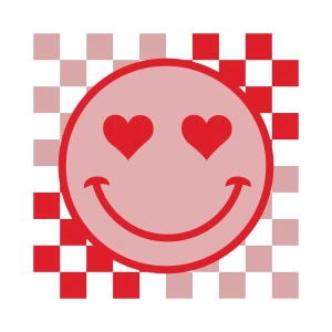 Retro Smiley Face SVG for Valentine's Day, Groovy SVG Valentine's Day SVG