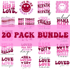 Retro Valentines SVG Bundle, Valentine's Day SVG Files Valentine's Day SVG