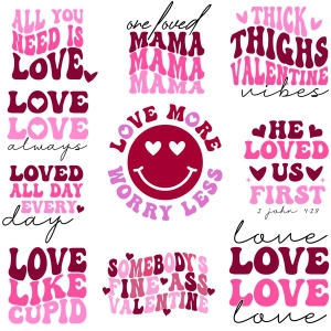 Retro Valentines SVG Bundle, Valentine's Day SVG Files Valentine's Day SVG