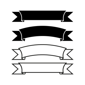 Ribbon Banner SVG Bundle, Vector Files Ribbon SVG