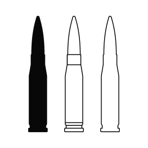 Riffle Bullets SVG, Vector and Cut Files Vector Objects