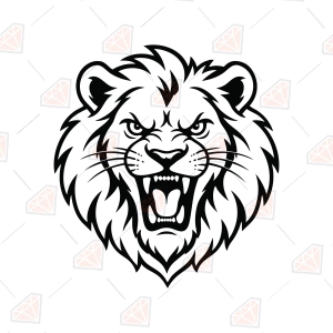 Roaring Tiger Face SVG
