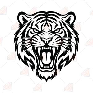 Roaring Tiger SVG – Tiger Face Cut File