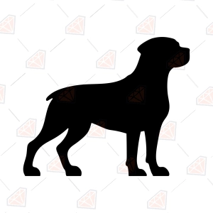 Rottweiler Silhouette SVG – Rottweiler Cut File