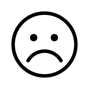Sad Face Icon SVG, Sad Emoji PNG Icon Icon SVG