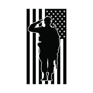Salute Soldier with America Flag SVG Veterans Day SVG