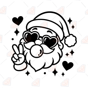 Santa Blowing Bubble Gum SVG – Funny Christmas Cut File