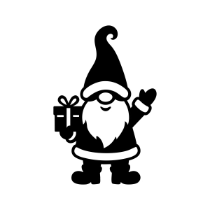 Santa Gnome SVG, Clipart & Cut Files
