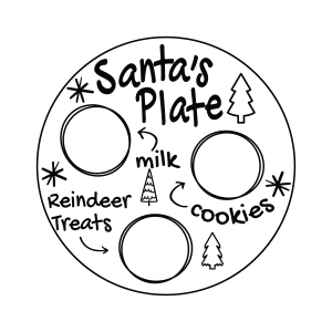 Santa's Plate SVG, Christmas Cookie Plate SVG Christmas SVG