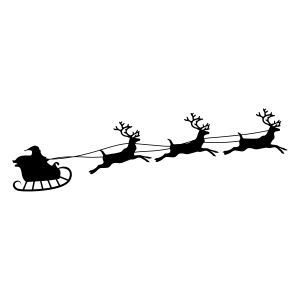 Santa's Sleight SVG, Santa's Reindeer SVG Vector Files Christmas SVG