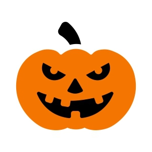 Scary Orange Halloween Pumpkin SVG, Pumpkin SVG Instant Download Pumpkin SVG
