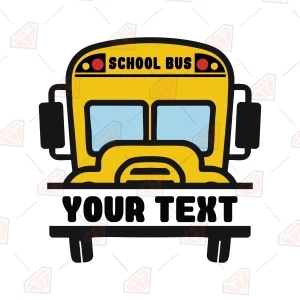 School Bus Monogram SVG, Back to School Cut Files School SVG