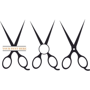 Scissors Monogram SVG, Clipart Vector Files Hair Stylist SVG