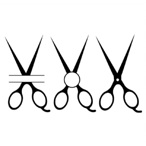 Scissors Monogram SVG, Clipart Vector Files Hair Stylist SVG