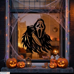 Scream Ghostface SVG with Knife