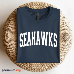 Seahawks SVG with Varsity Font, Football