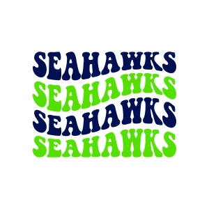 Seahawks SVG with Wavy Text, Football Svg