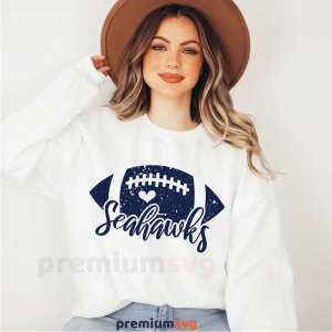 Seahawks with Ball SVG, Seahawks Football SVG