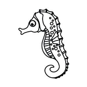 Seahorse SVG Design, Seahorse Vector Instant Download Sea Life and Creatures SVG