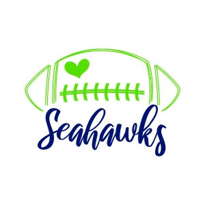 Seattle Seahawks with Ball SVG, Seahawks Football SVG Svg
