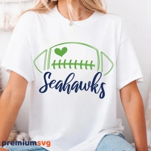 Seattle Seahawks with Ball SVG, Seahawks Football SVG