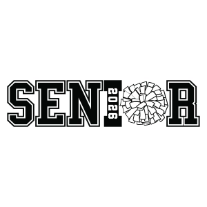Senior 2026 SVG with Pompom Graduation SVG