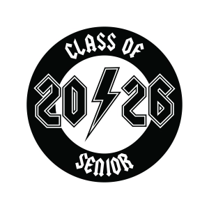 Senior Class of 2026 SVG, AC DC Style Graduation SVG