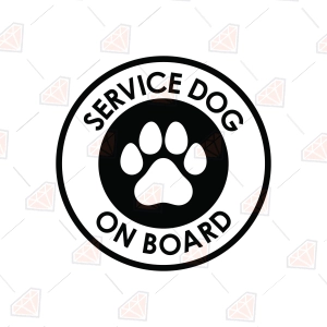 Service Dog On Board SVG