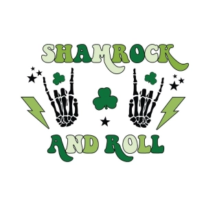 Shamrock and Roll SVG Design, Funny St Patrick's SVG Shamrock SVG