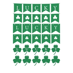 Shamrock Banners SVG Bundle, St Patricks Day SVG Images Shamrock SVG