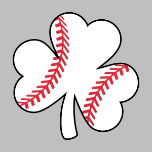 Shamrock Baseball SVG Design, Cut and Cricut Files St Patrick's Day SVG