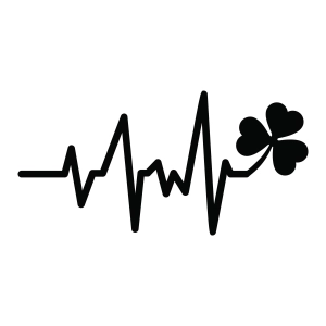 Shamrock Heartbeat SVG, Clover Leaf Clipart Shamrock SVG