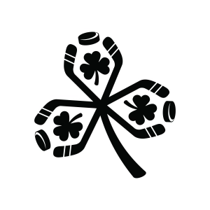 Shamrock Hockey SVG, Hockey Design For St Patrick's Day Shamrock SVG