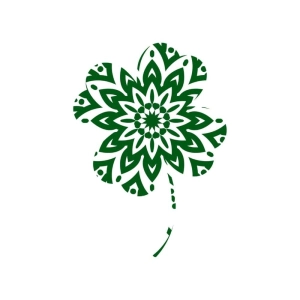 Shamrock Mandala SVG Design, Clover Leaf Vector Files Shamrock SVG