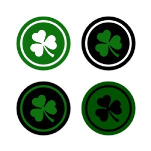 Shamrock Logo SVG, Shamrock Circle SVG St Patrick's Day SVG